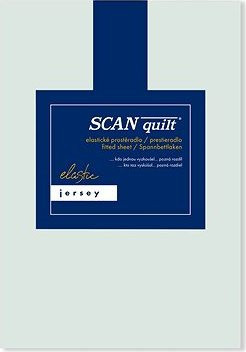 SCANquilt plachta na posteľ JERSEY ELASTIC LYCRA aqua modrá 140 × 200 cm