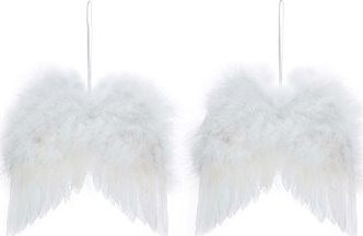 LAALU – Súprava 2 ks dekorácií Krídla biele 24 × 19 cm