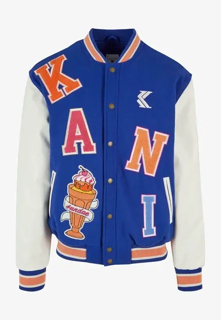 Karl Kani Og Block Patch College Jacket navvy/off white - S