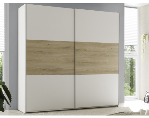 Šatníková skriňa Kiara 215 cm, biela/dub baysen%