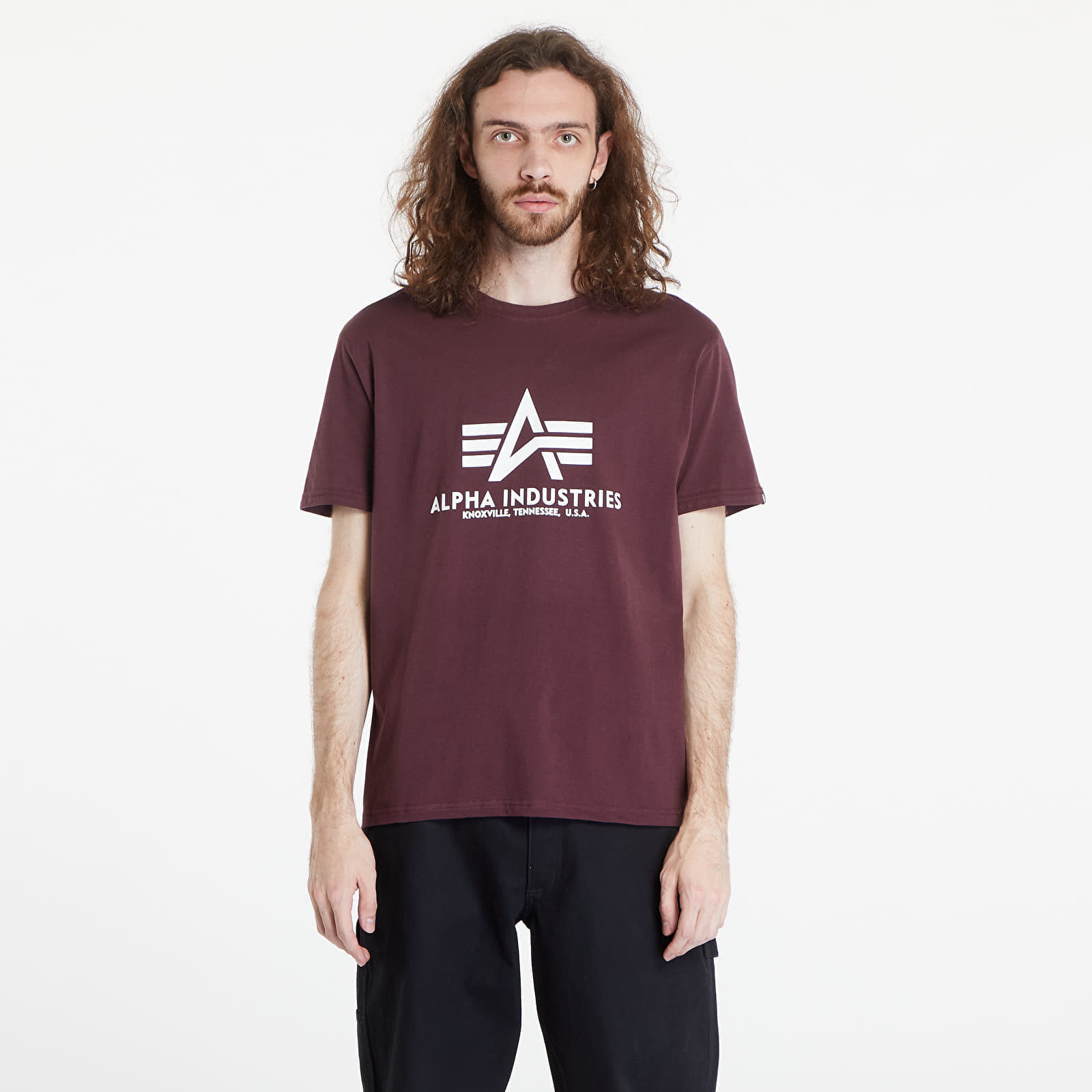Tričko Alpha Industries Basic Tee Dark Wine L