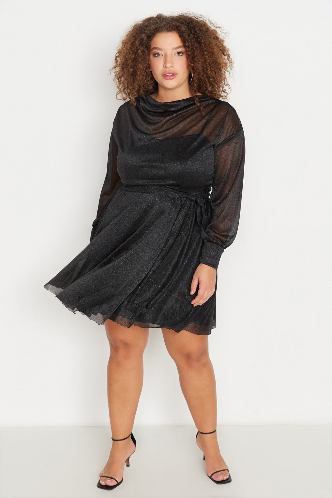 Dámske šaty Trendyol TBBAW23AH00149/Black