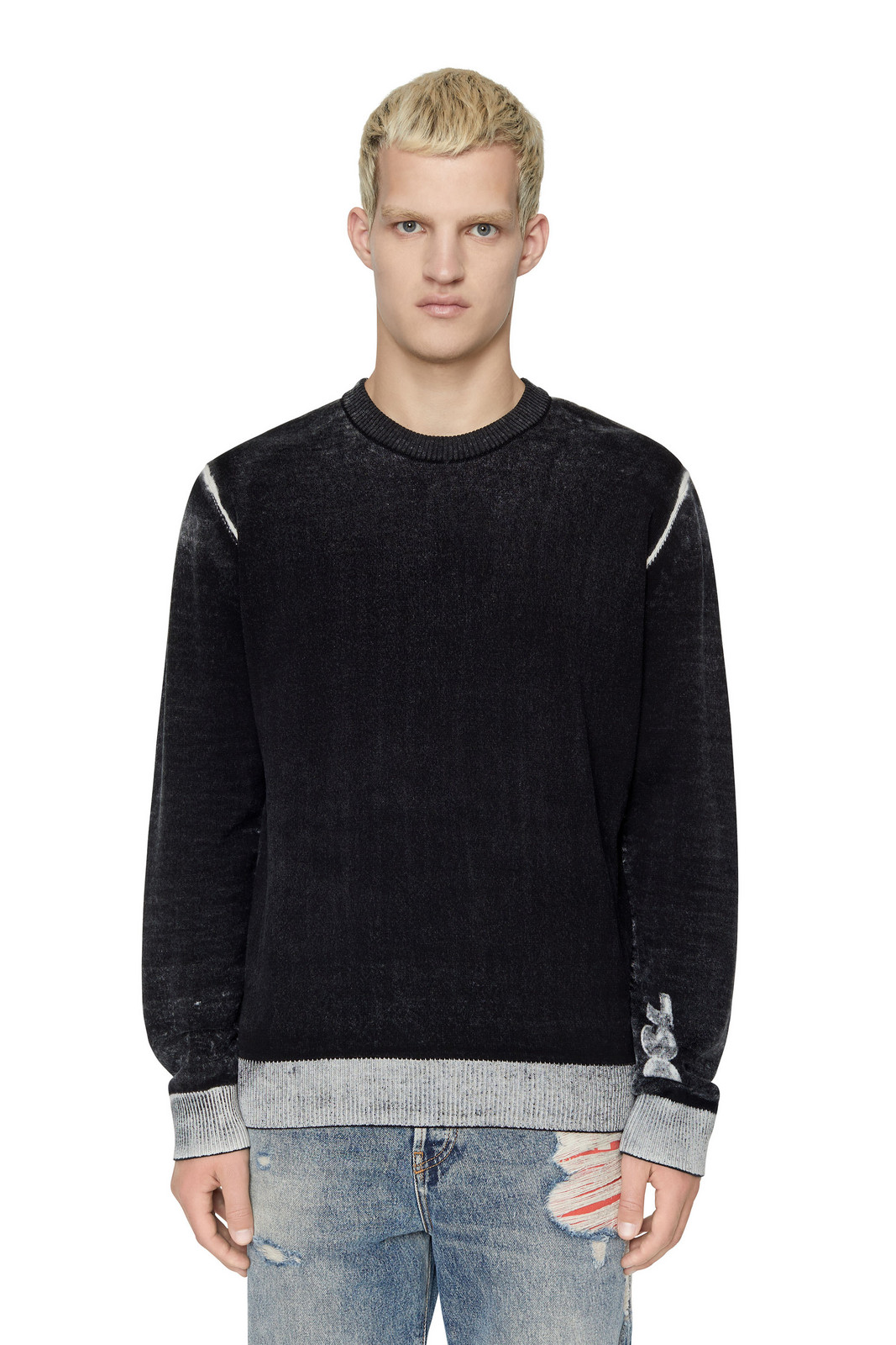 Diesel Sveter - K-LARENCE KNITWEAR čierny
