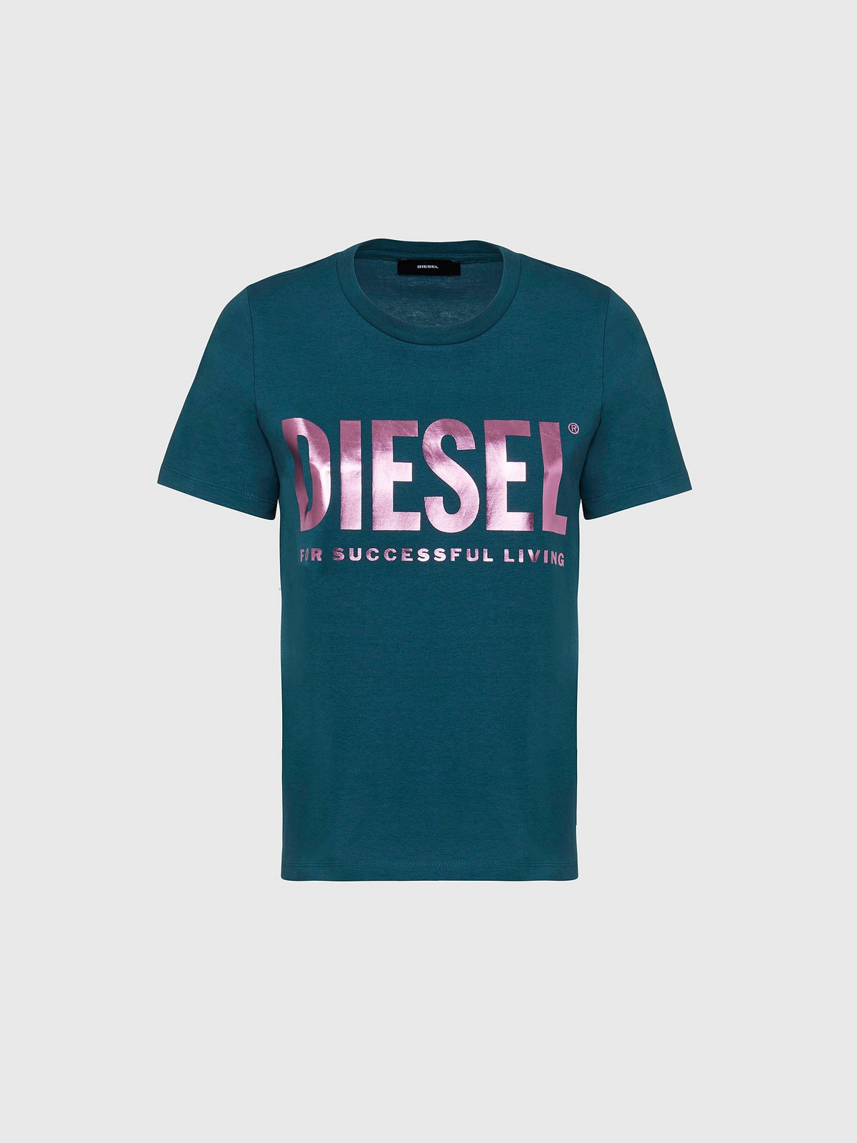 Diesel Tričko - TSILYWX TSHIRT modrozelené