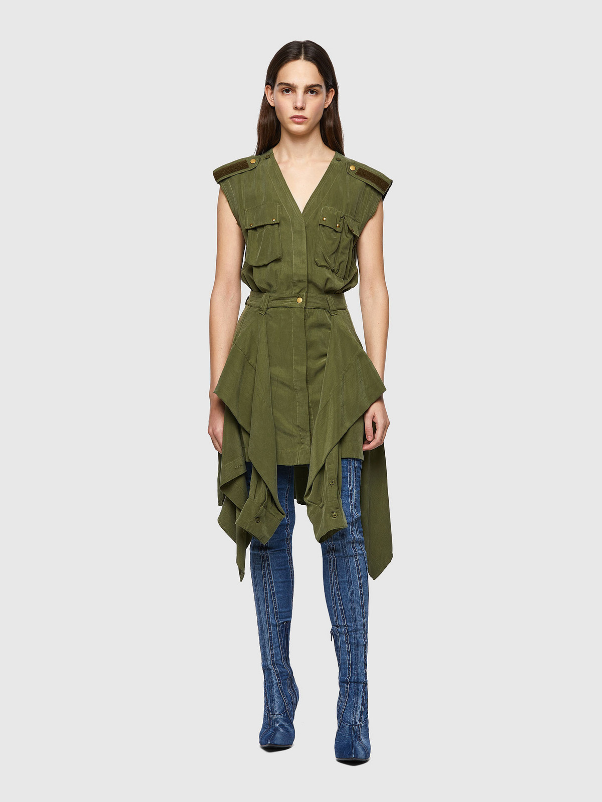 Diesel Šaty - DGIUDITTA DRESS zelené