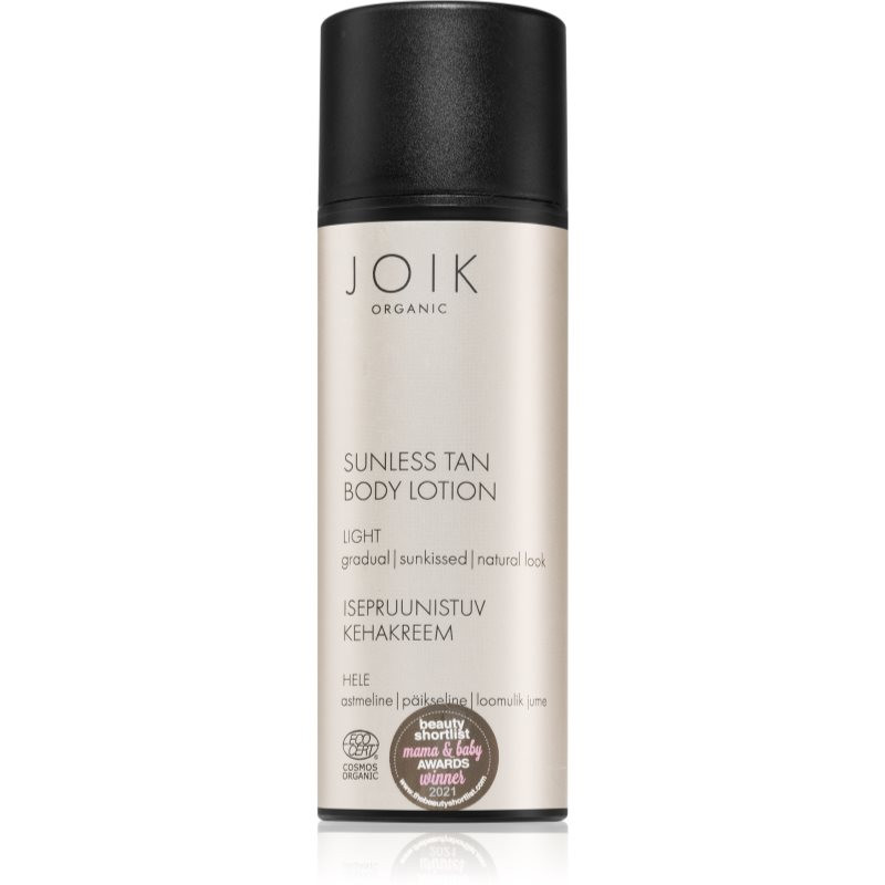 JOIK Organic Sunless Tan Light samoopaľovacie telové mlieko 150 ml