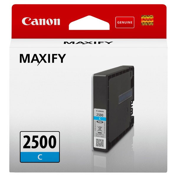 Canon originál ink PGI-2500 C, cyan, 9.6ml, 9301B001, Canon MAXIFY iB4050,iB4150,MB5050,MB5150,MB5350,MB5450, azurová