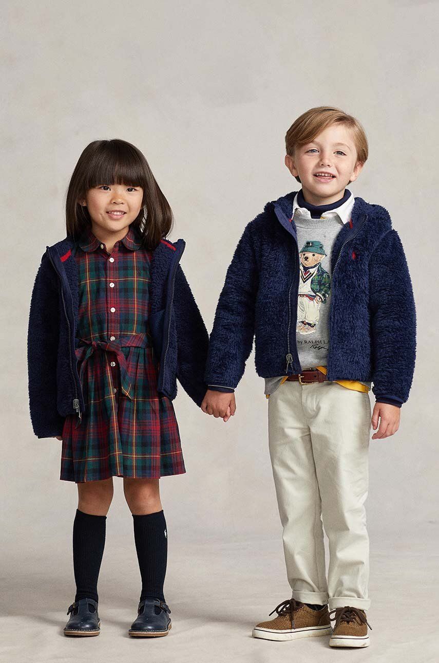 Detská bunda Polo Ralph Lauren tmavomodrá farba, 322916335002