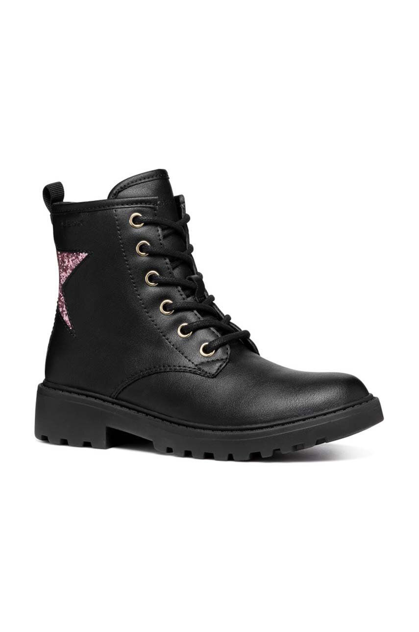 Detské kožené workery Geox CASEY ružová farba, J9420G.0BCEW