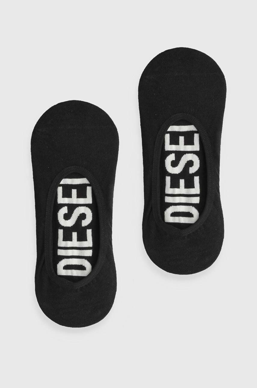 Ponožky Diesel SKM-HIDEPAT-TWOPACK SOCKS 2PACK 2-pak pánske, čierna farba, 00S0MG.0IQAS