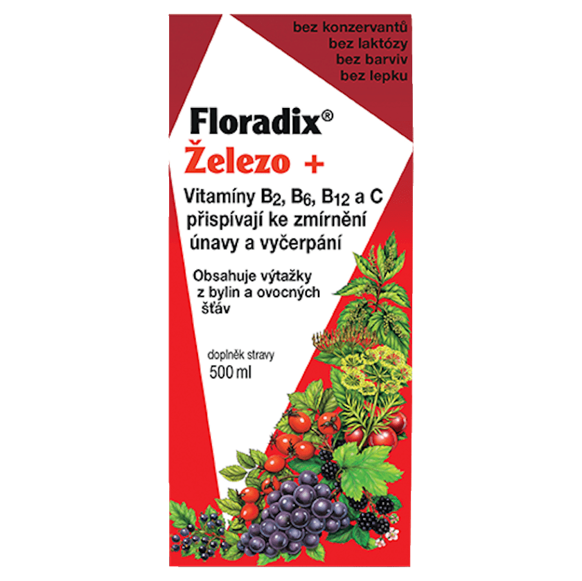 SALUS Floradix železo+ sirup 500 ml, poškodený obal