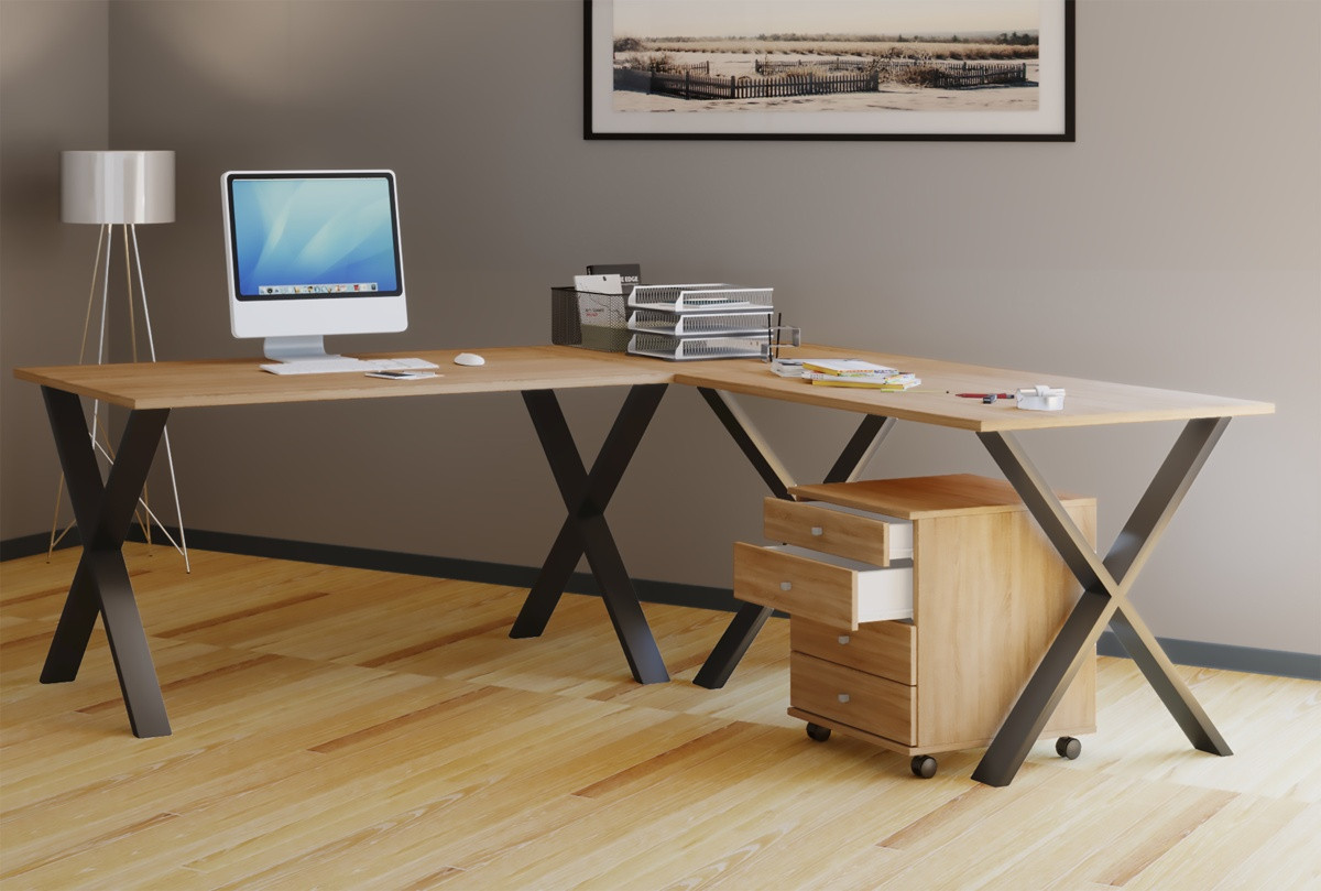 VCM rohový psací stůl 