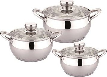 HOME ELEMENTS Súprava antikorového riadu 6 dielna, kombinácia lesku a matu