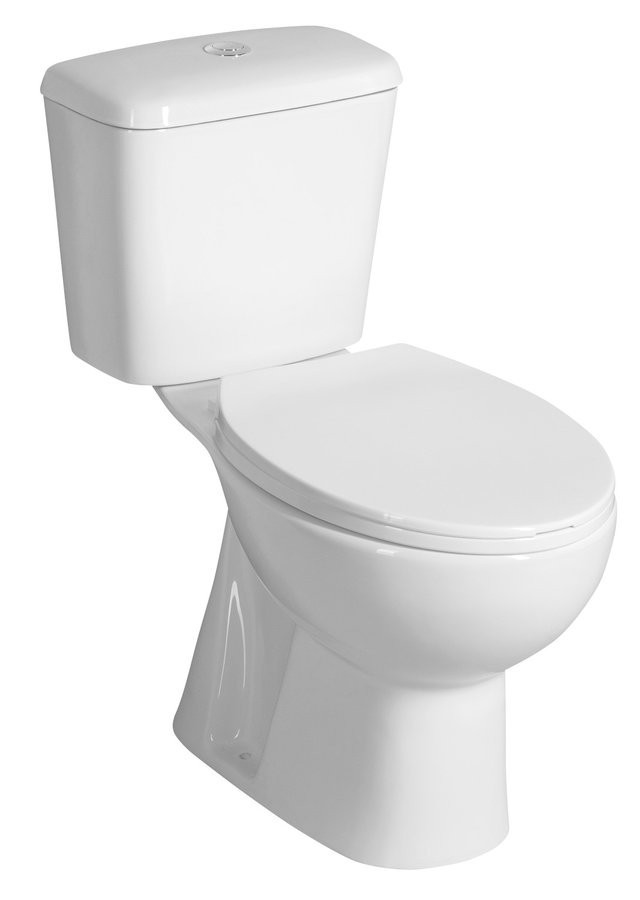 AQUALINE - MANUEL WC kombi misa s nádržkou vrátane splachovacej súpravy, spodný odpad, biela PS8814