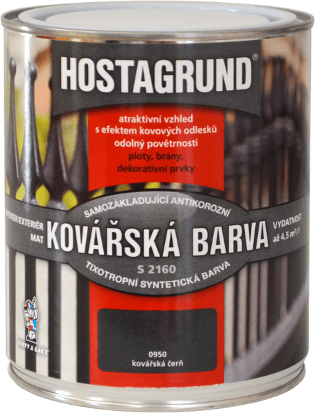 HOSTAGRUND kováčska farba 0950 - kováčska čierna 2,5 L