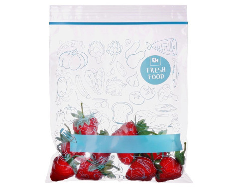 Vrecká na potraviny so zipsom sada 20 ks, modrá%