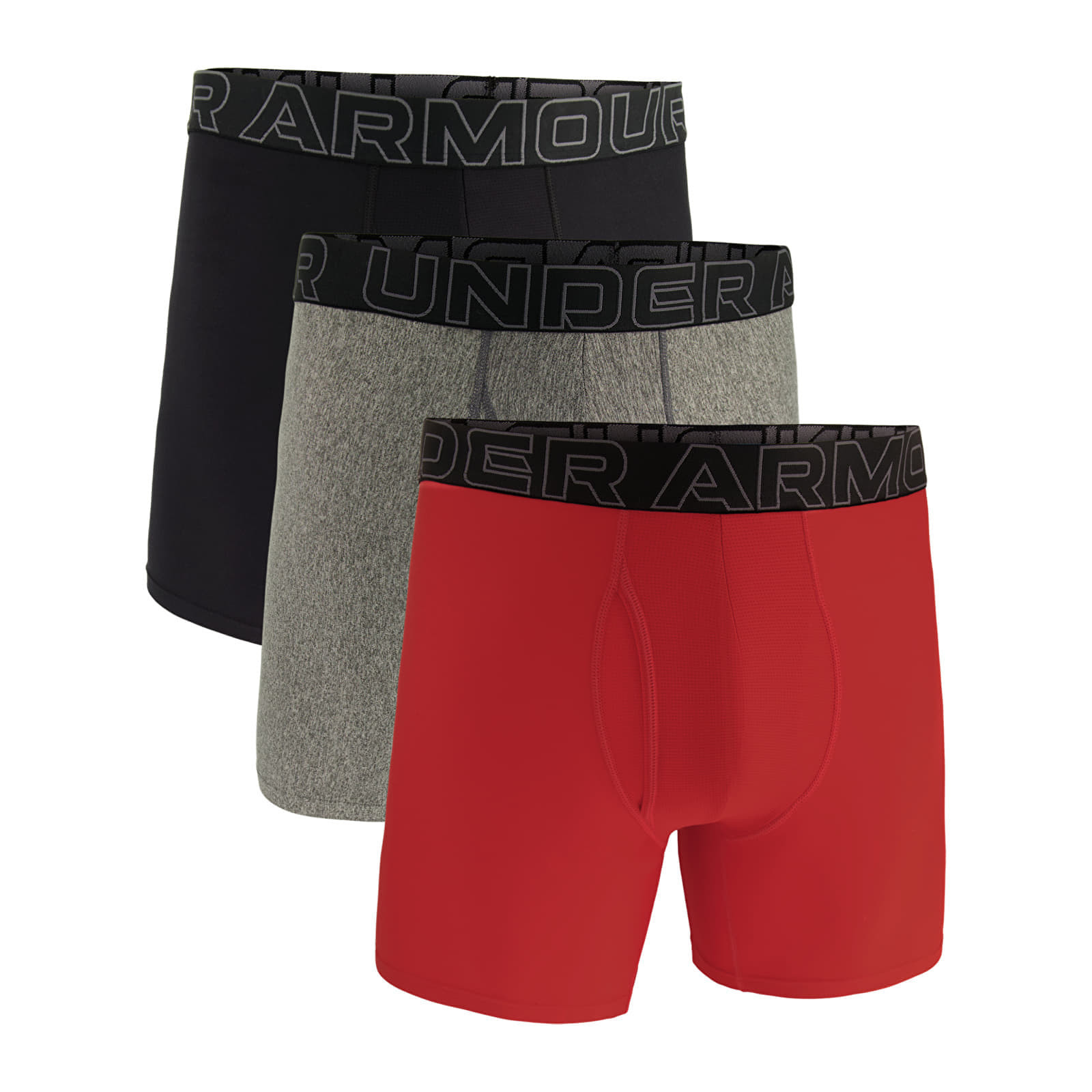 Under Armour M Perf Tech 6in 3-Pack Red XXXXL