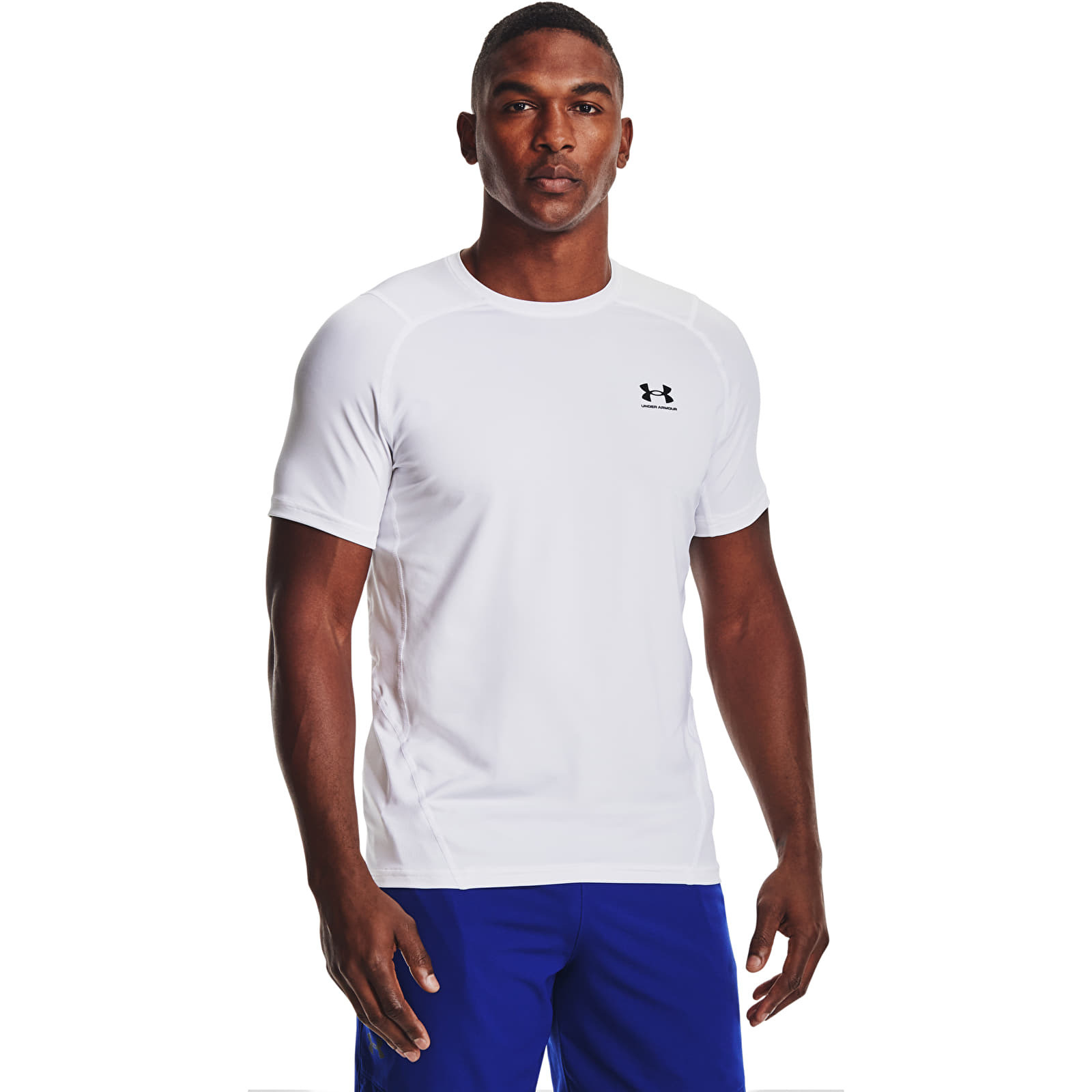 Tričko Under Armour Hg Armour Fitted Ss White XXL