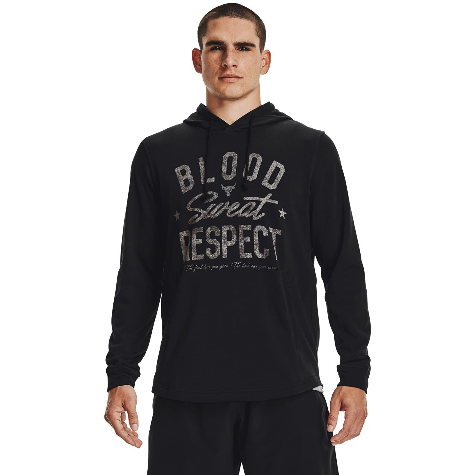 Mikina Under Armour Project Rock Terry Bsr Hoodie Black M