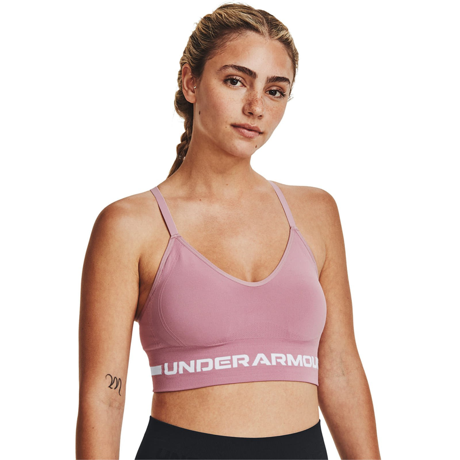 Under Armour Seamless Low Long Bra Pink M