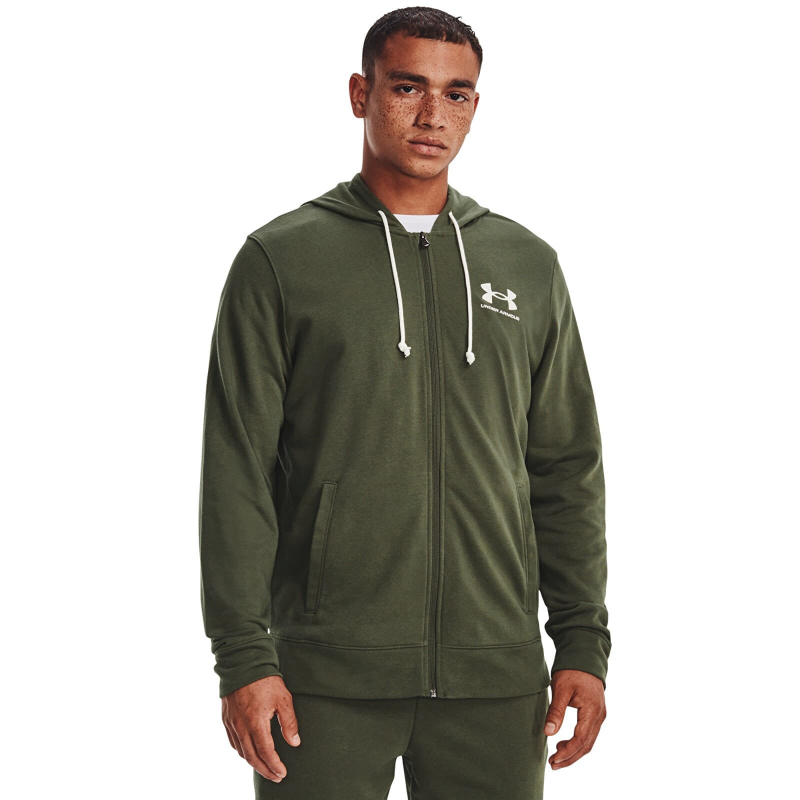 Mikina Under Armour Rival Terry LC FZ Green XXL