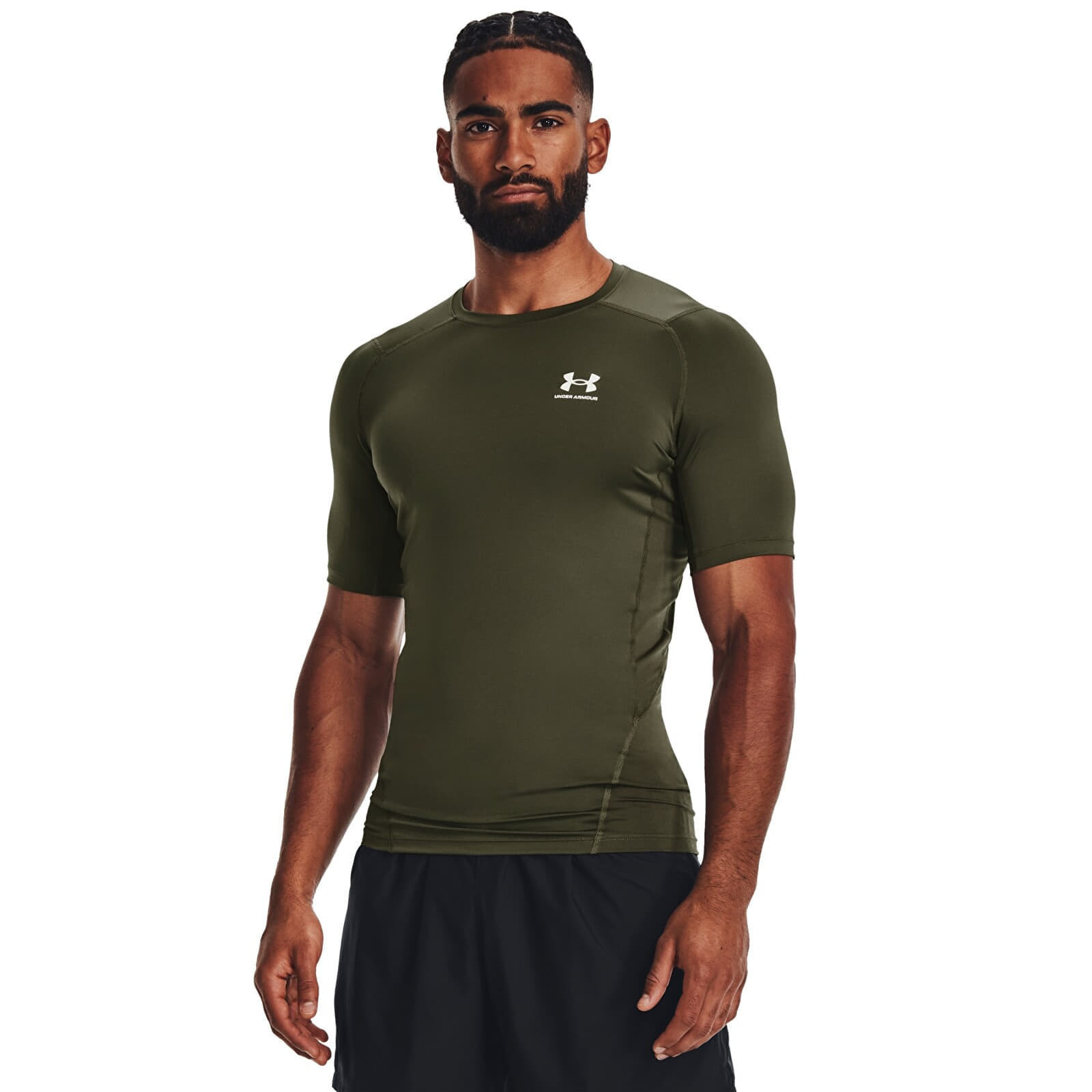 Tričko Under Armour HG Armour Comp SS Green XXL
