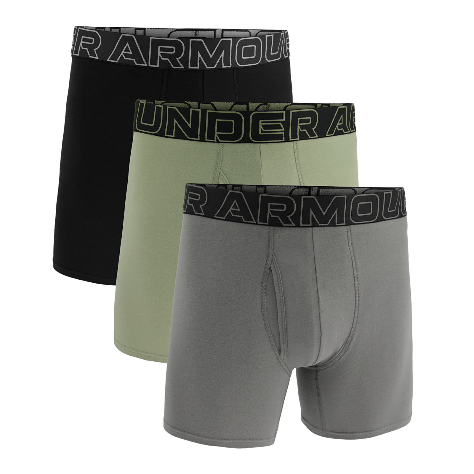 Under Armour M Perf Cotton 6in 3-Pack Green L