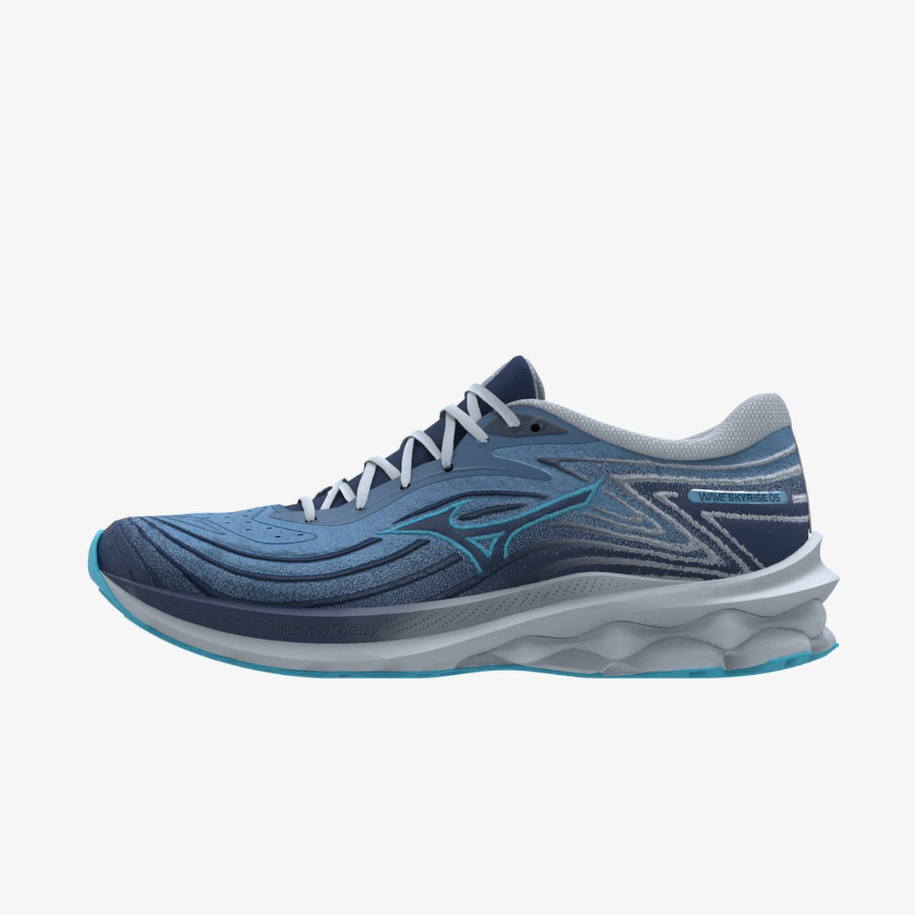 Tenisky Mizuno Wave Skyrise 5 Parisian Blue/ River Blue/ Estat EUR 38