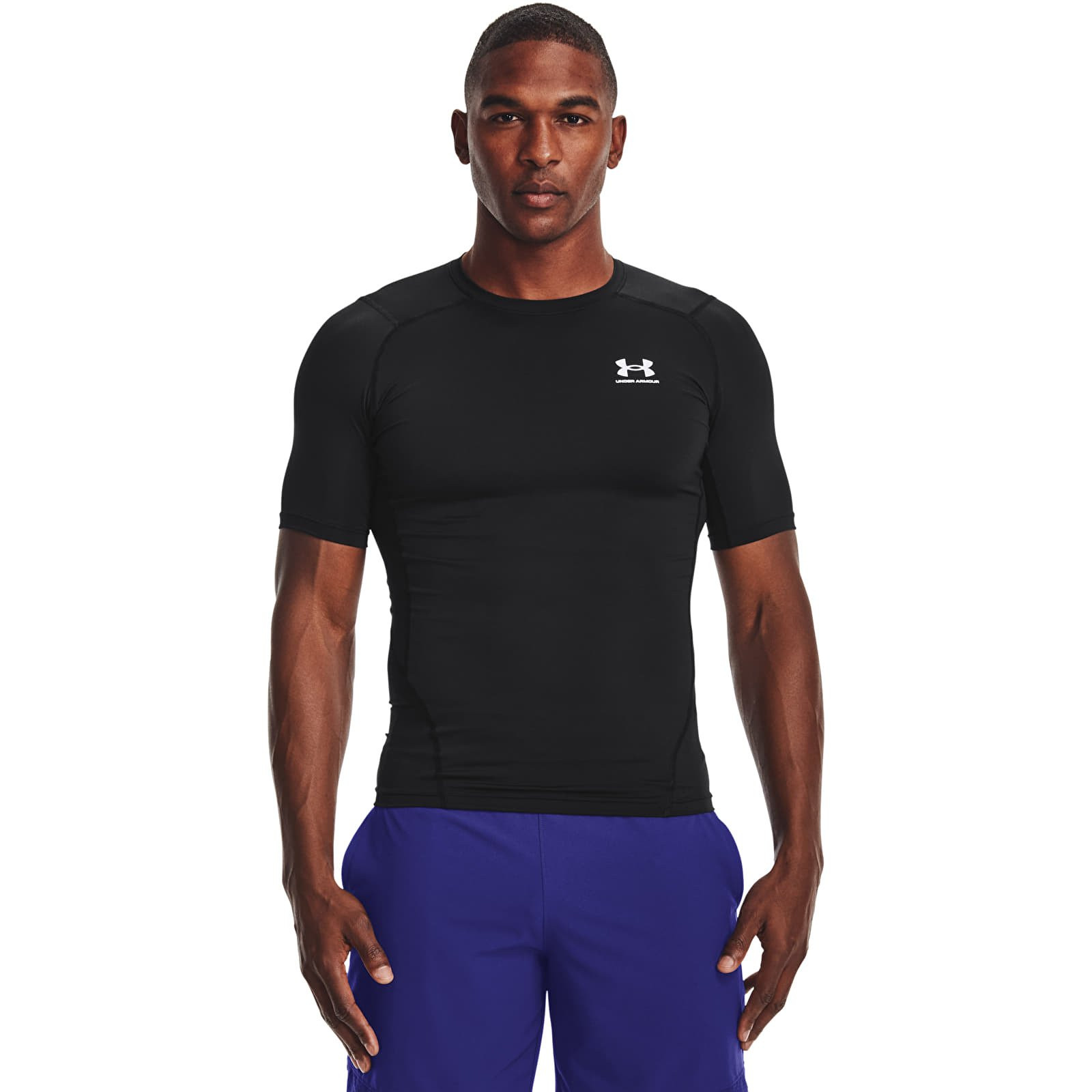 Tričko Under Armour Hg Armour Comp SS Black/ White L
