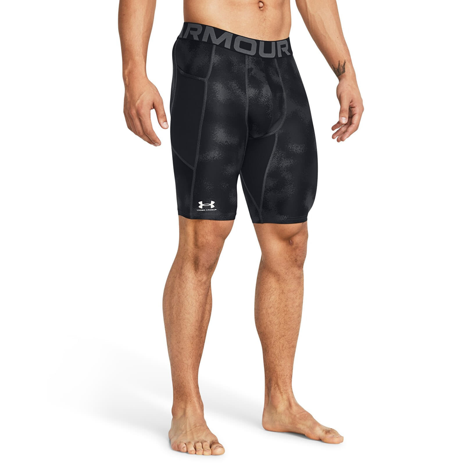 Under Armour HG Armour Printed Lg Sts Black M