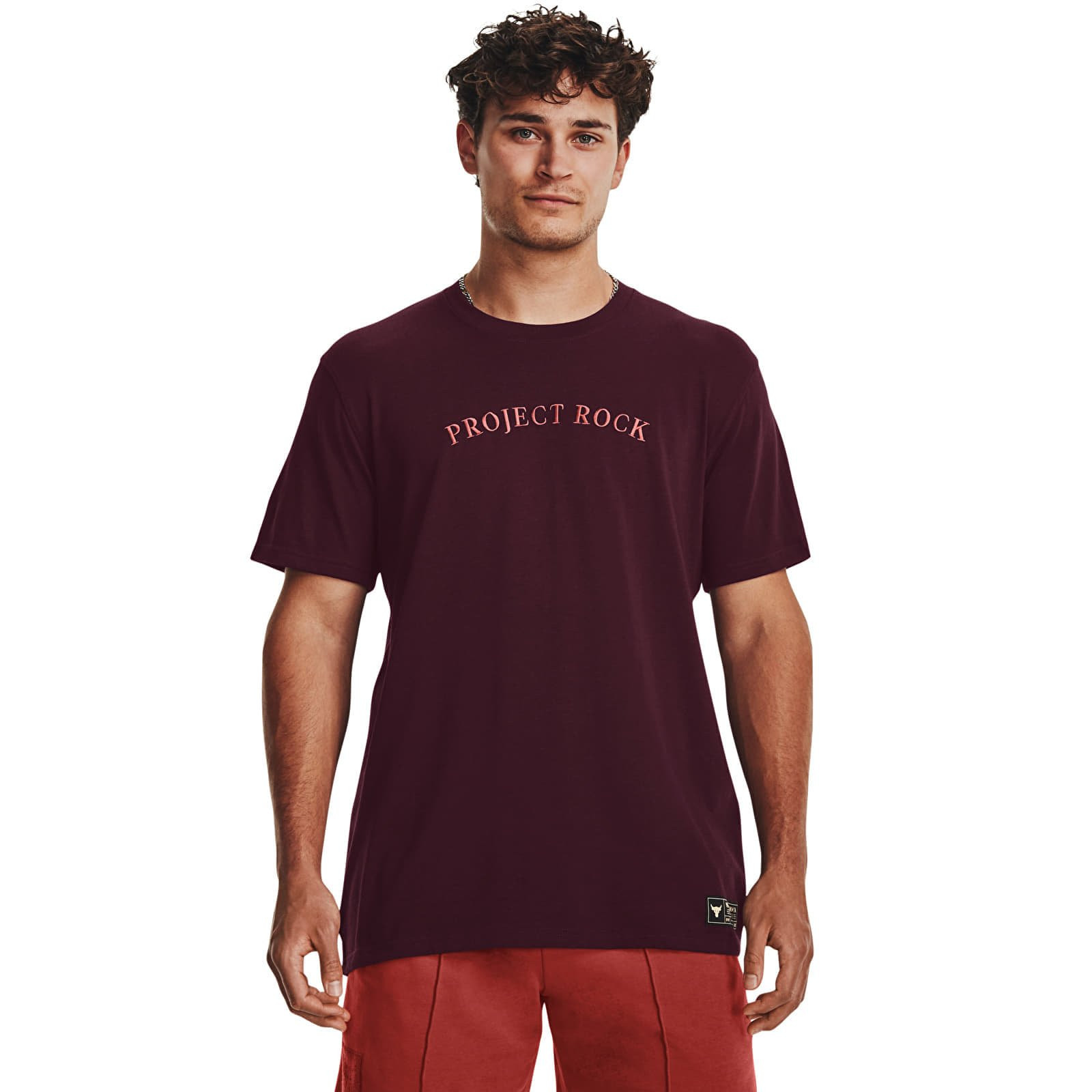 Tričko Under Armour PJT ROCK CREST HW SS Maroon XXL