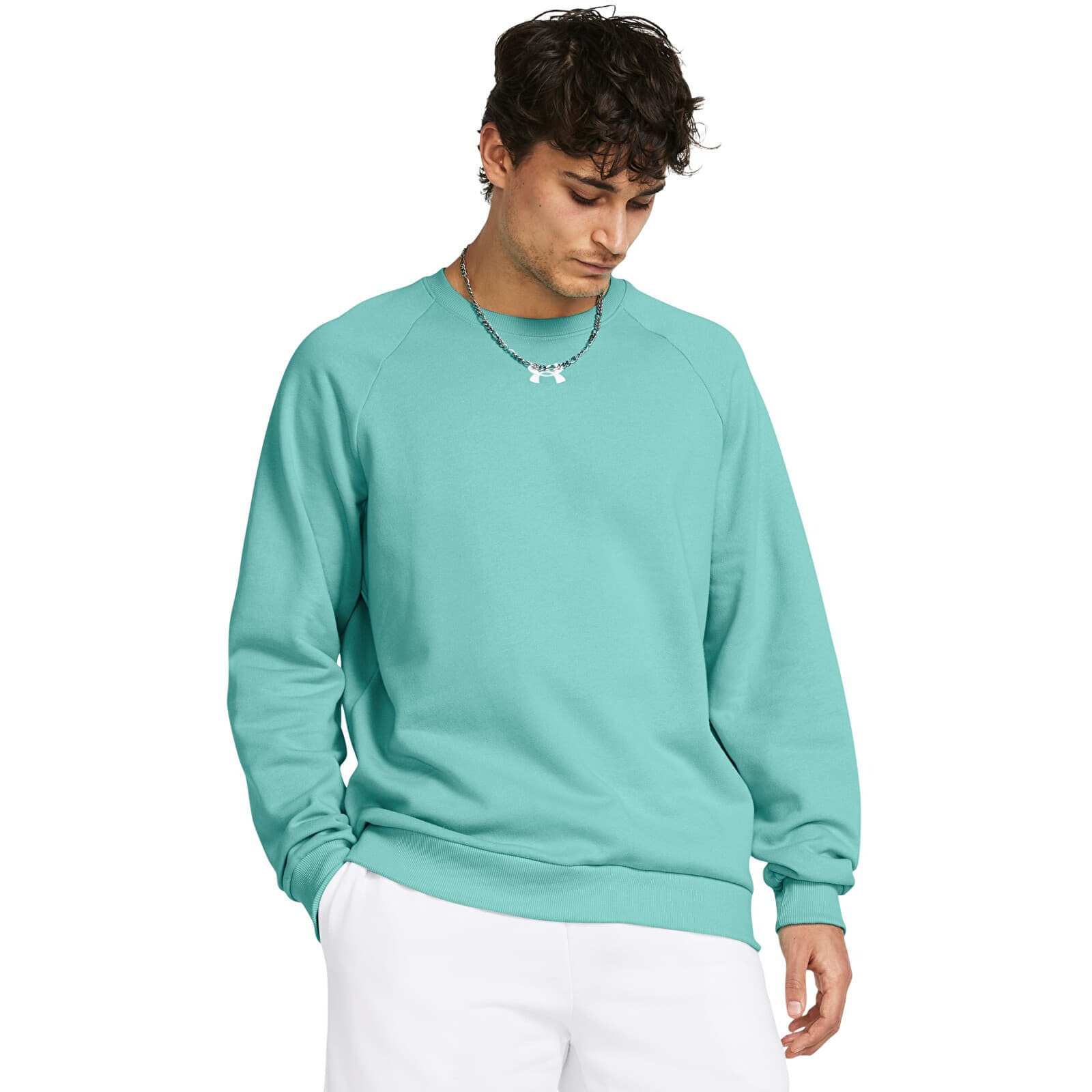 Mikina Under Armour Rival Fleece Crew Green XL
