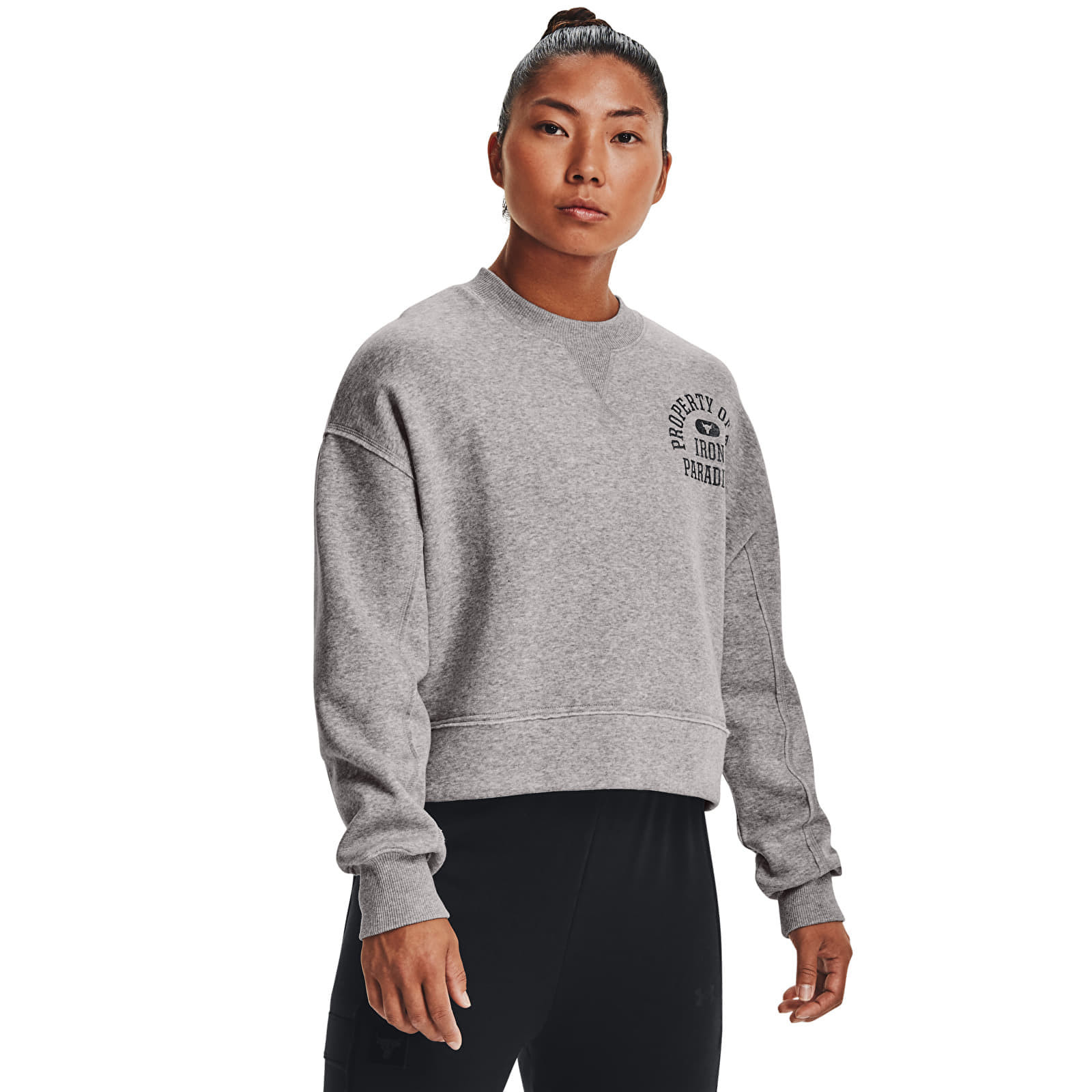 Mikina Under Armour Prjct Rock Fleece LC Crew Gray M