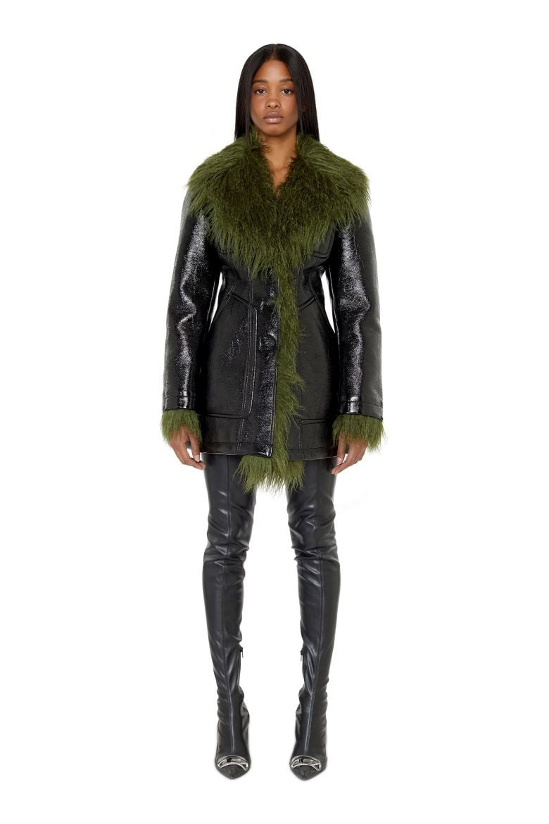 Diesel Kabát - W-ABELIA JACKET čierny