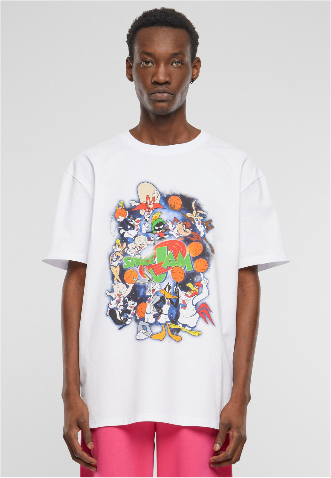 Men's T-shirt Space Jam Teamwork Oversize white