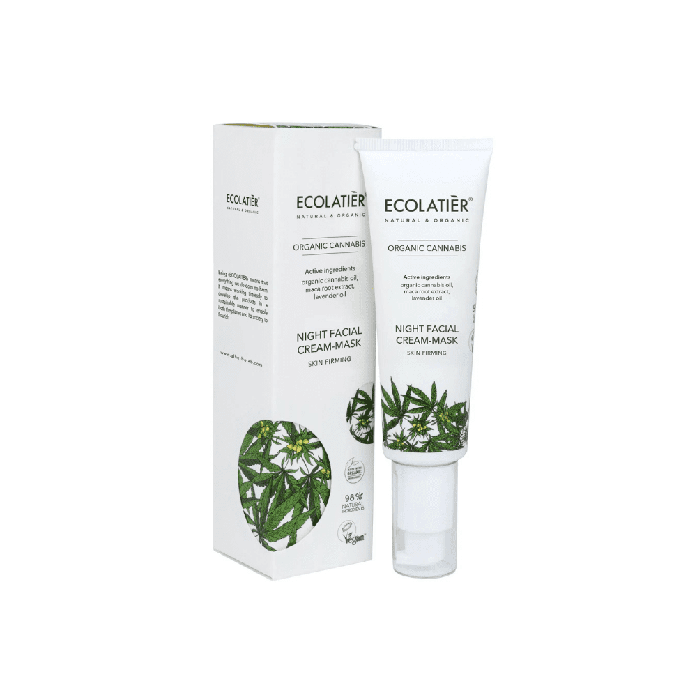 Nočný pleťový krém/maska spevňujúci Organic Cannabis - 50ml - Ecolatier