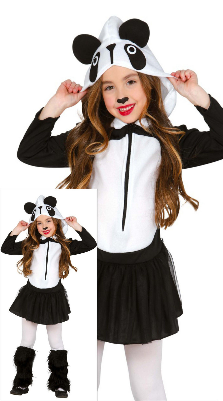 Guirca Detský kostým šaty - Panda Veľkosť - deti: S