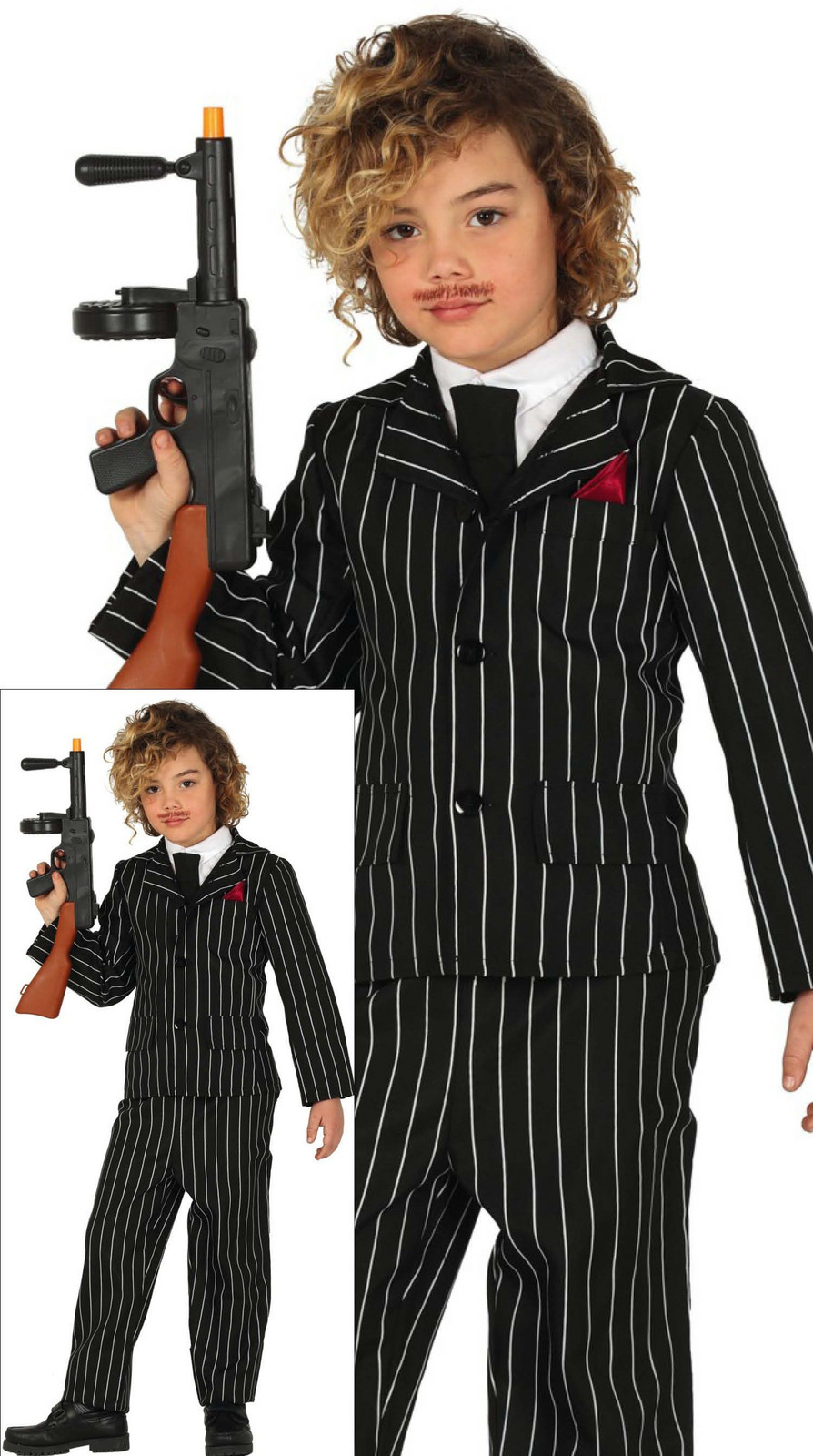 Guirca Detský kostým - Gangster Veľkosť - deti: M