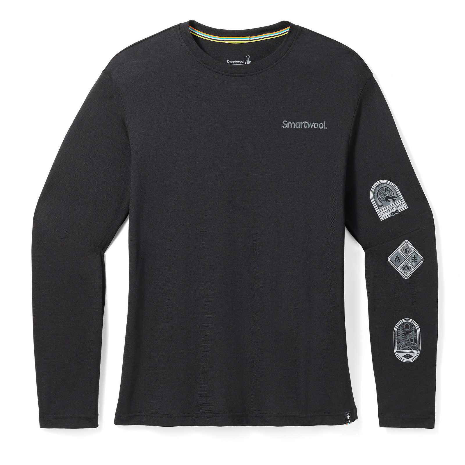 Smartwool OUTDOOR PATCH GRAPHIC LONG SLEEVE TEE black Veľkosť: M