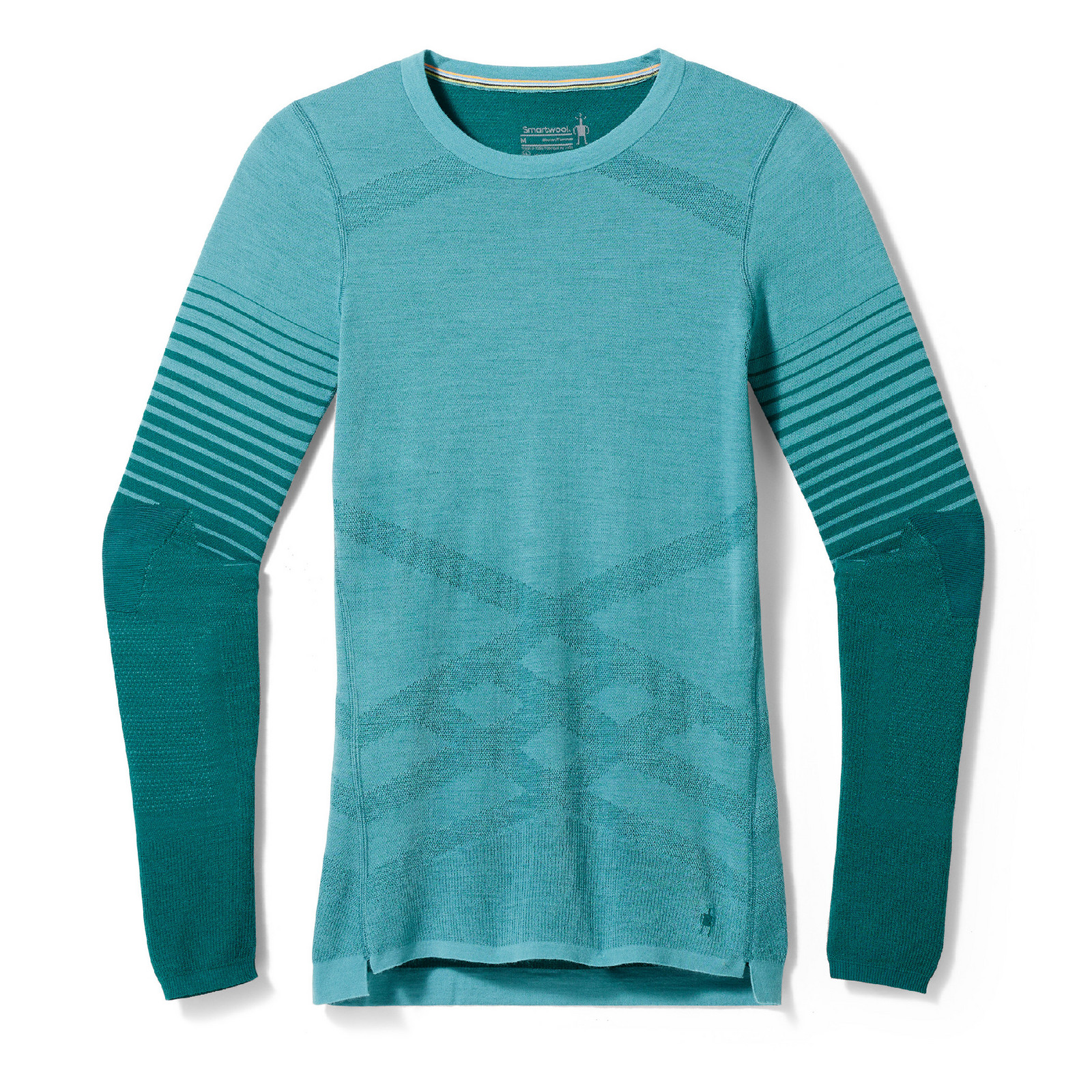 Smartwool W INTRAKNIT THERMAL MERINO BL PATTERN CREW cascade-emerald Veľkosť: S