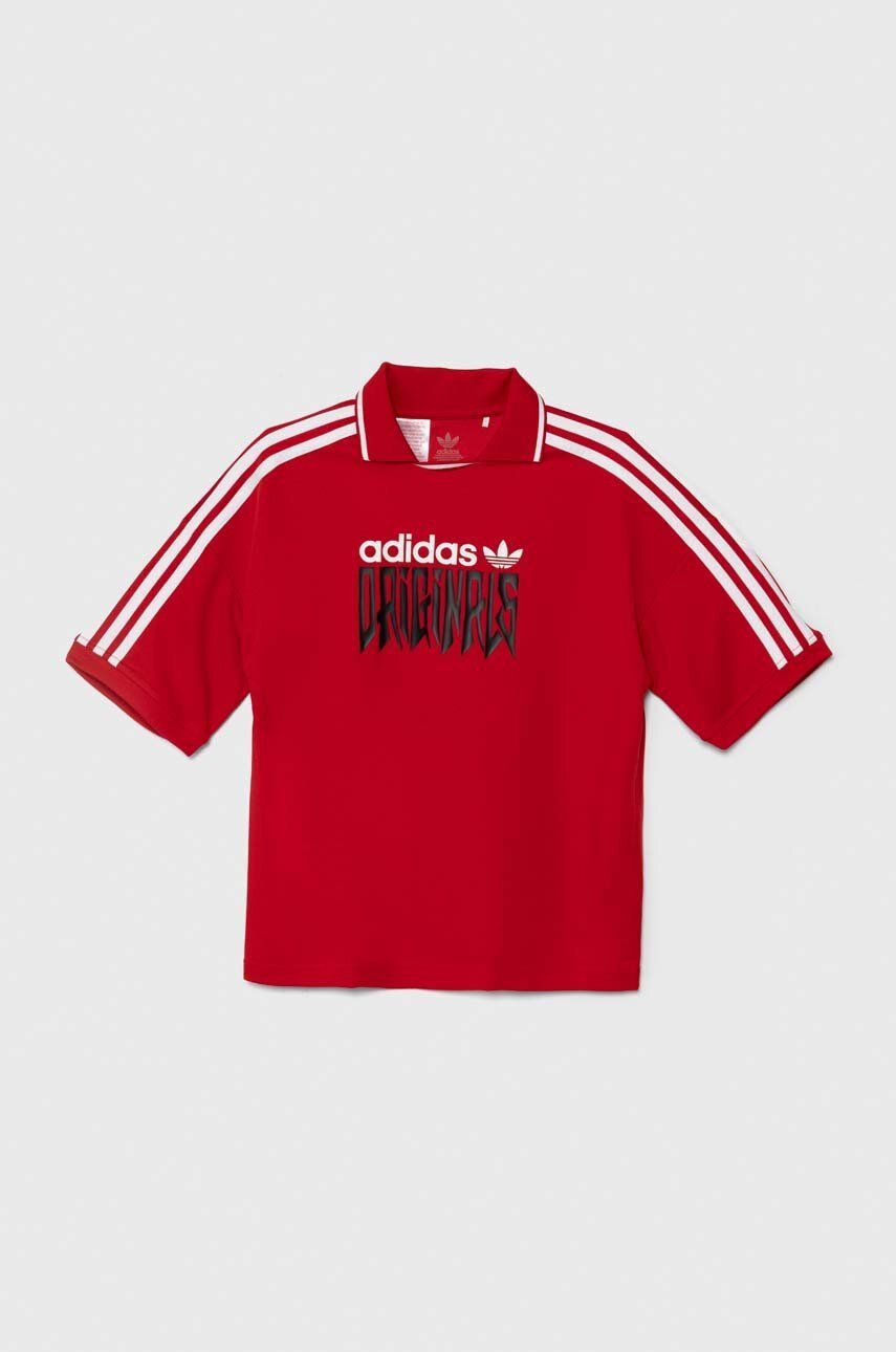 Detské tričko adidas Originals FOOTBALL TEE červená farba, s potlačou, IZ4631