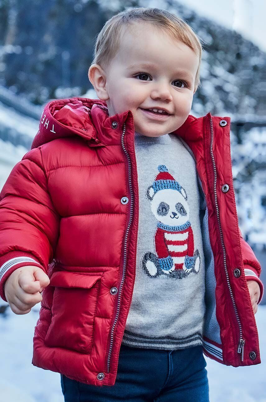 Detský svetrík s vlnenou zmesou Mayoral šedá farba, 2313