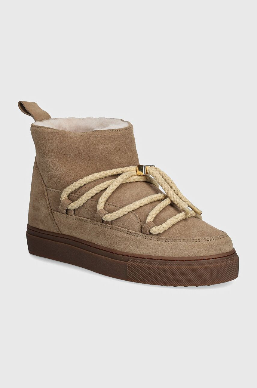 Semišové snehule Inuikii Classic Low béžová farba, 75202-004