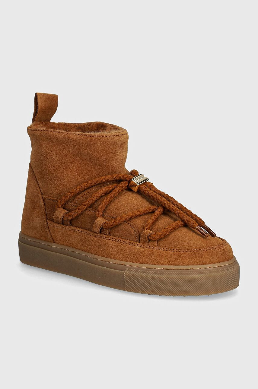 Semišové snehule Inuikii Classic Low hnedá farba, 75202-004
