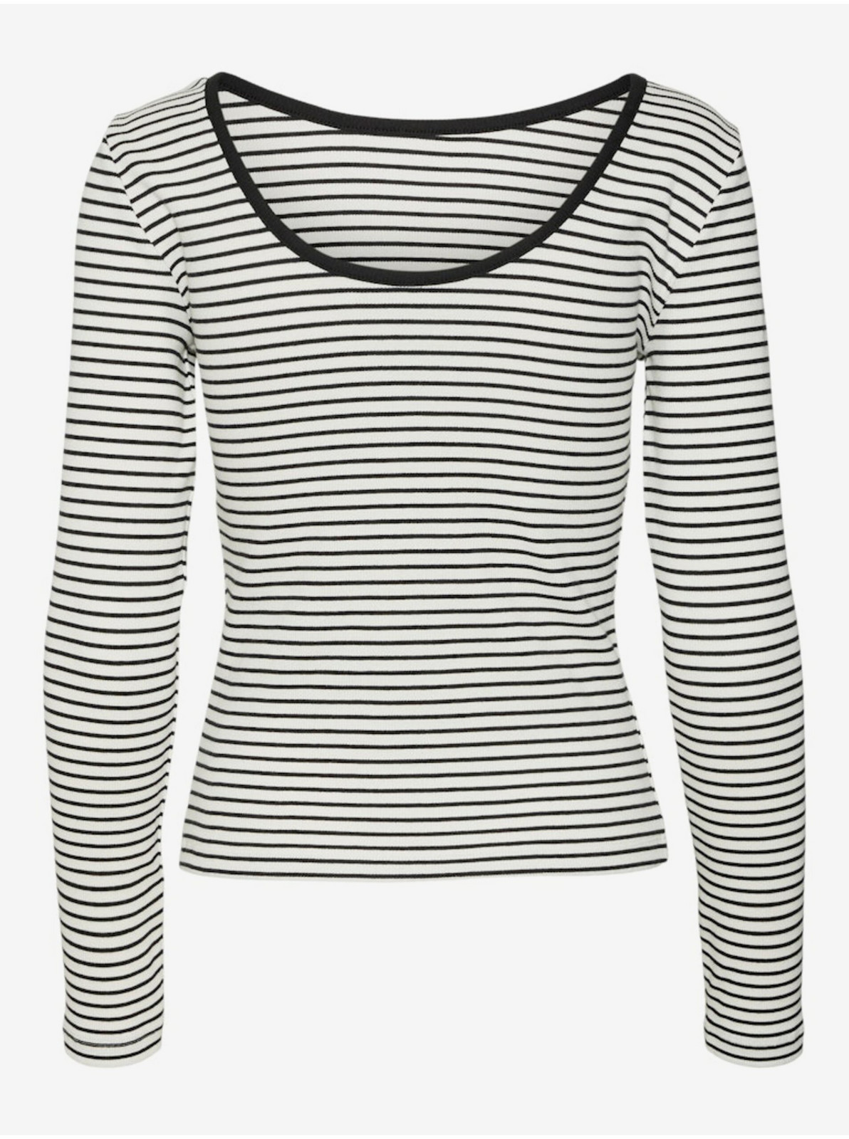 Čierno-biele dámske pruhované tričko Vero Moda Chloe