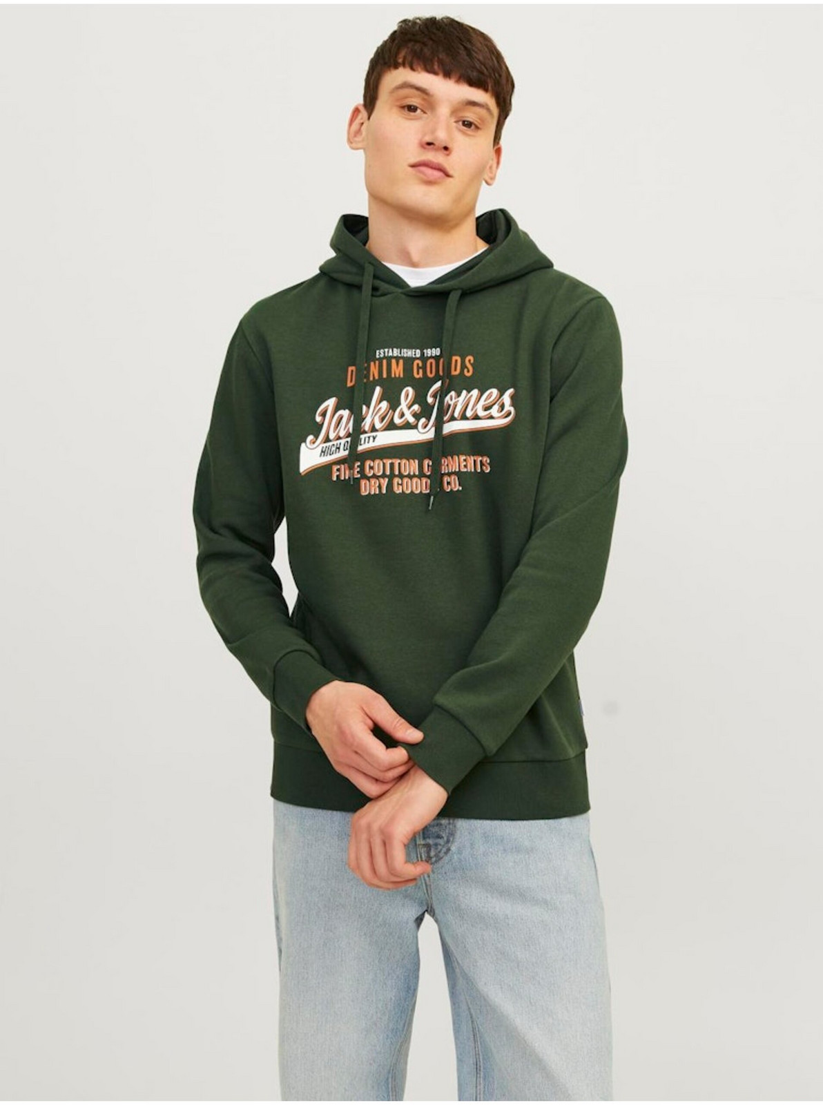 Khaki pánska mikina Jack & Jones