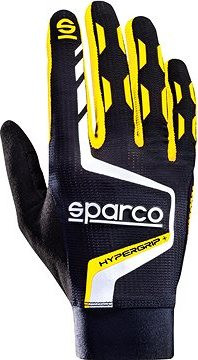 Sparco Hypergrip+ Sim Racing gamingové rukavice, farba čierno-žltá, veľkosť 9
