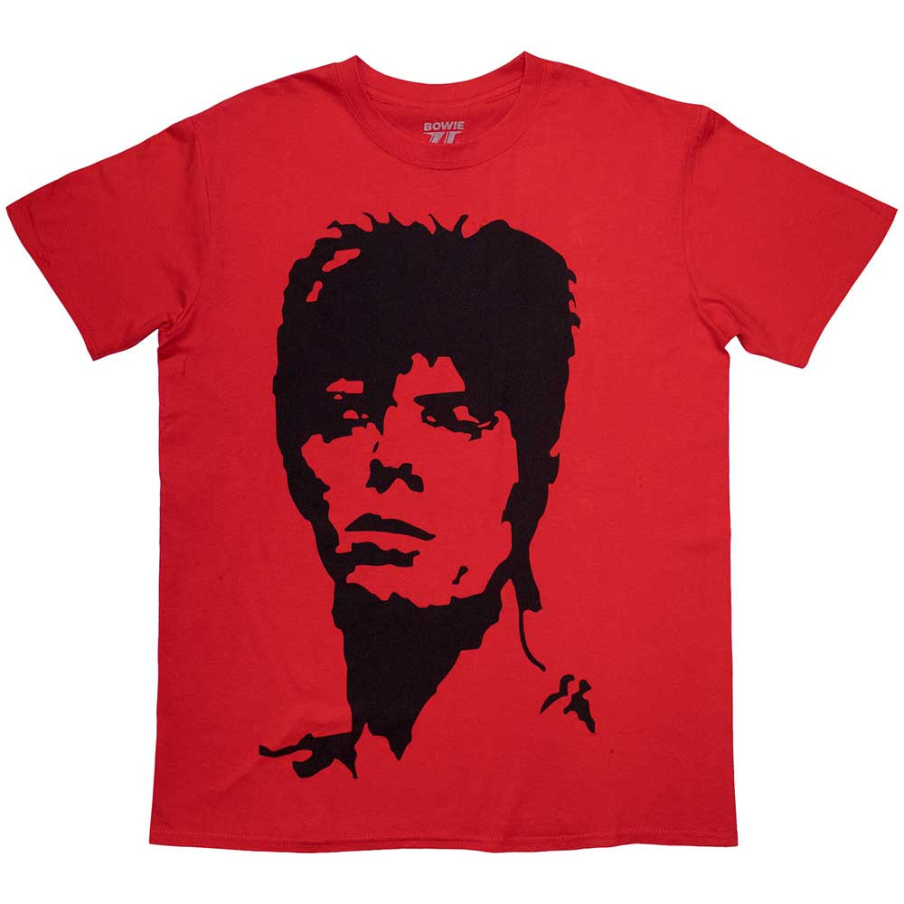 David Bowie tričko 1973 Monochrome Červená S