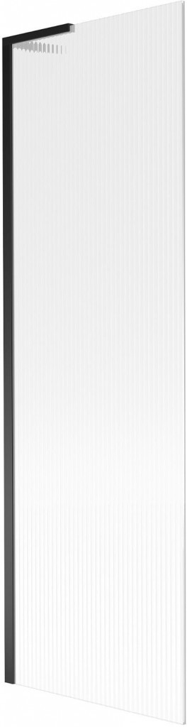 MEXEN/S - Next L vaňová zástena FIX 60 x 150 cm, prúžky, čierna 895-060-000-03-09-70