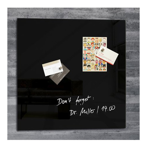 SIGEL - Magnetická biela tabuľa, 48x48 cm, SIGEL Artverum , čierna